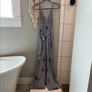 Floral Striped Maxi Dress
